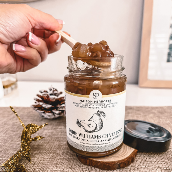 Williams Pear Chestnut Tonka Bean Caramelized Pecans