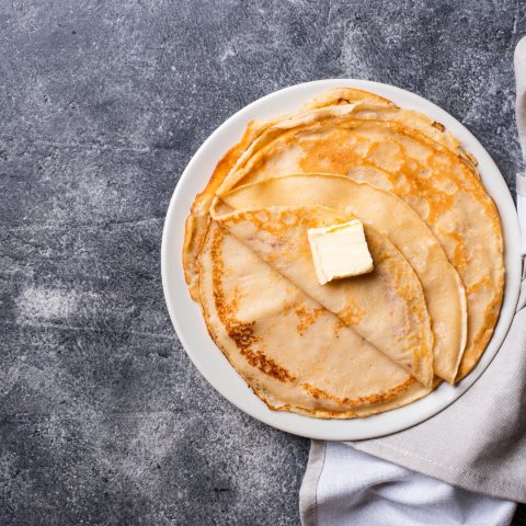 Normandy crêpes served with a filling