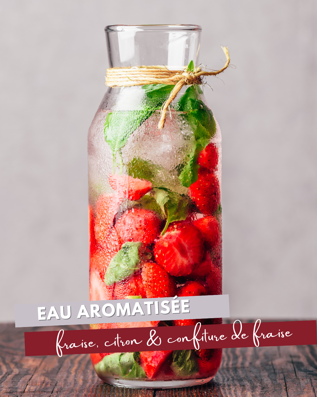 Strawberry, lemon & strawberry jam flavoured water