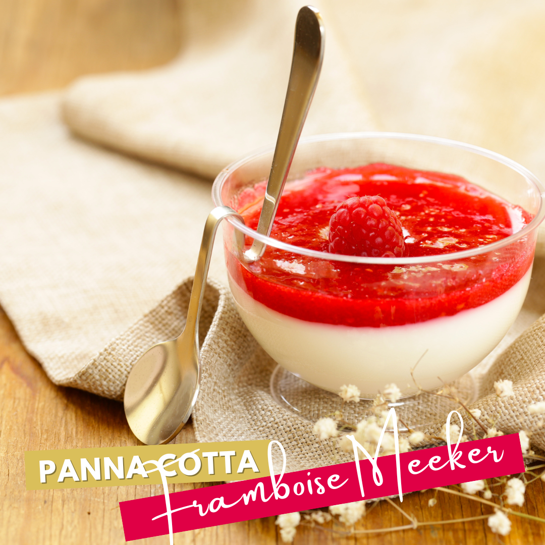 Vanilla Panna Cotta with Raspberry Jam Meeker